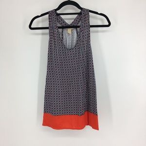Banana Republic Patterned Racerback Blouse